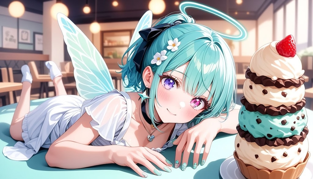 うちの子たちのアイスクリーム・ネイルアート