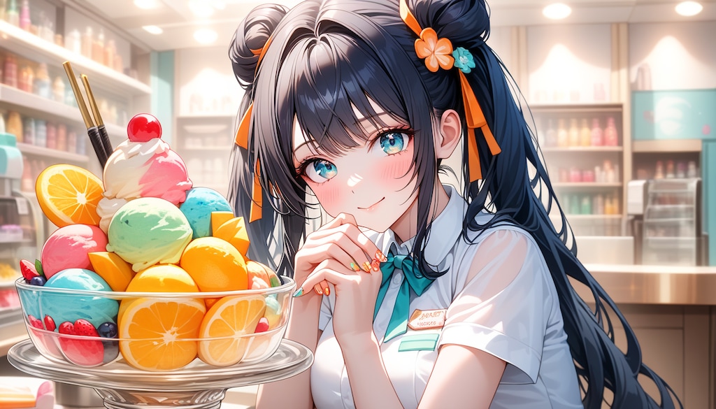 うちの子たちのアイスクリーム・ネイルアート