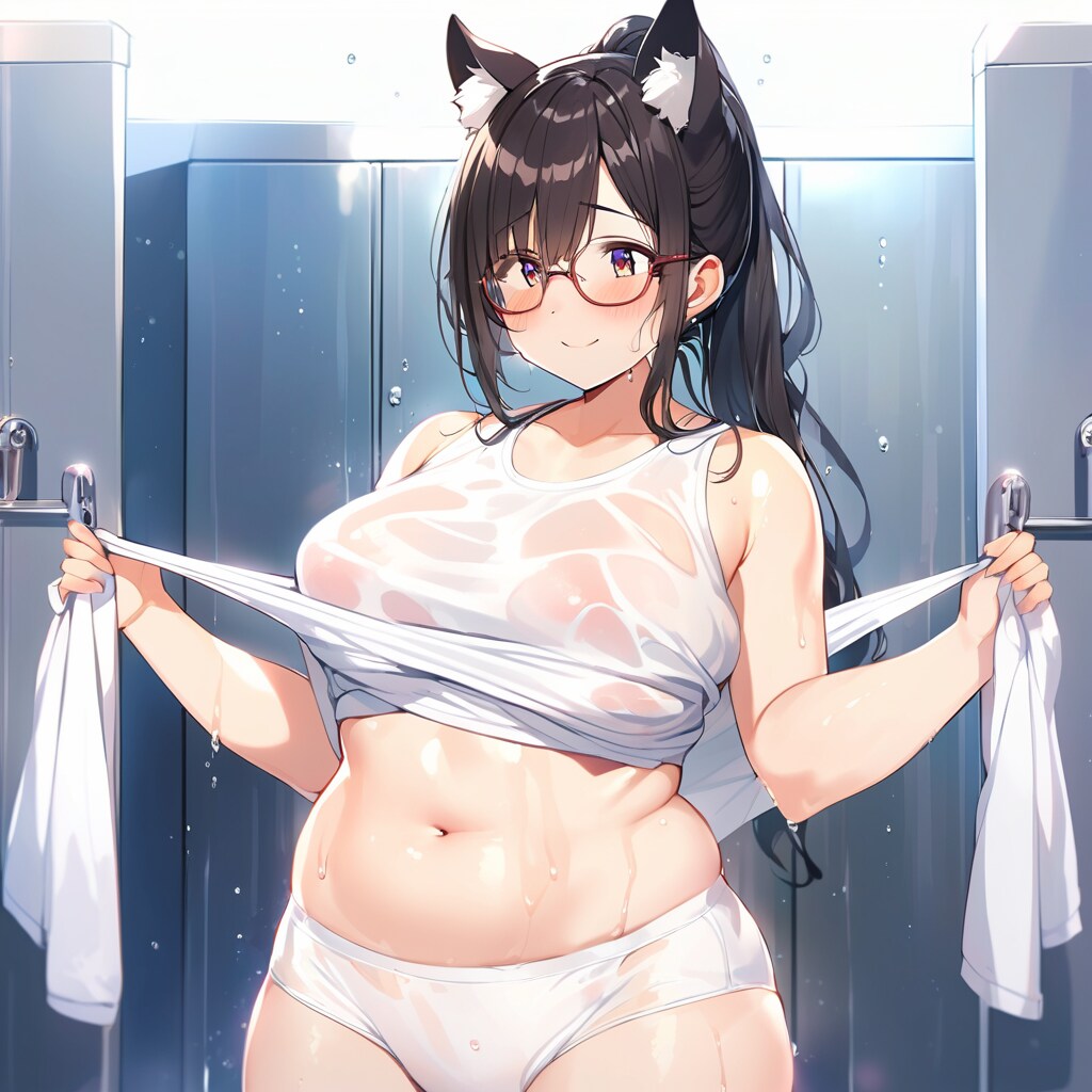 お風呂上がりケモミミぽっちゃりさん