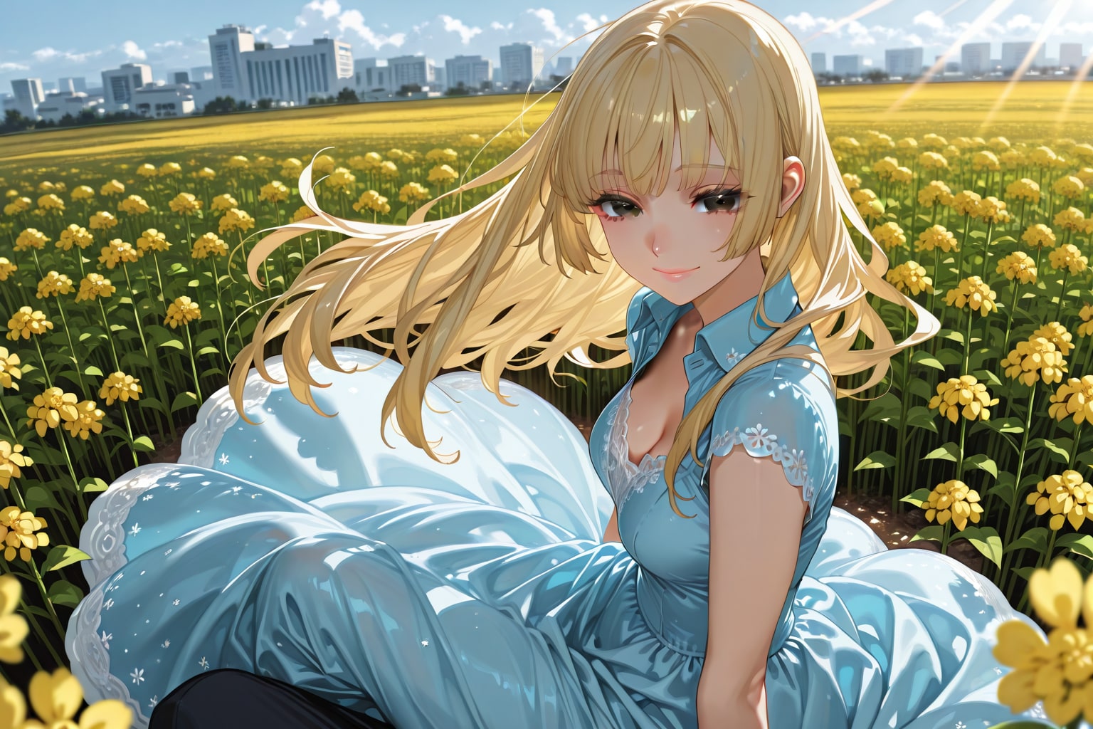 １花に囲まれて、のんのん日和 | の人気AIイラスト・グラビア