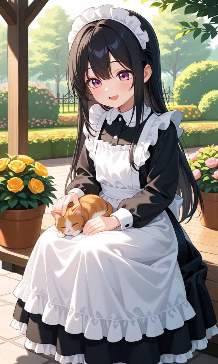 猫さんとメイドさん | の人気AIイラスト・グラビア