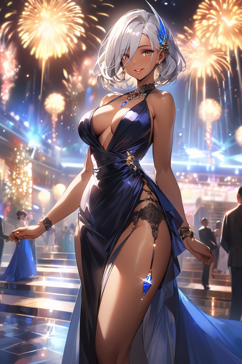デコルテドレスのダークエルフさん