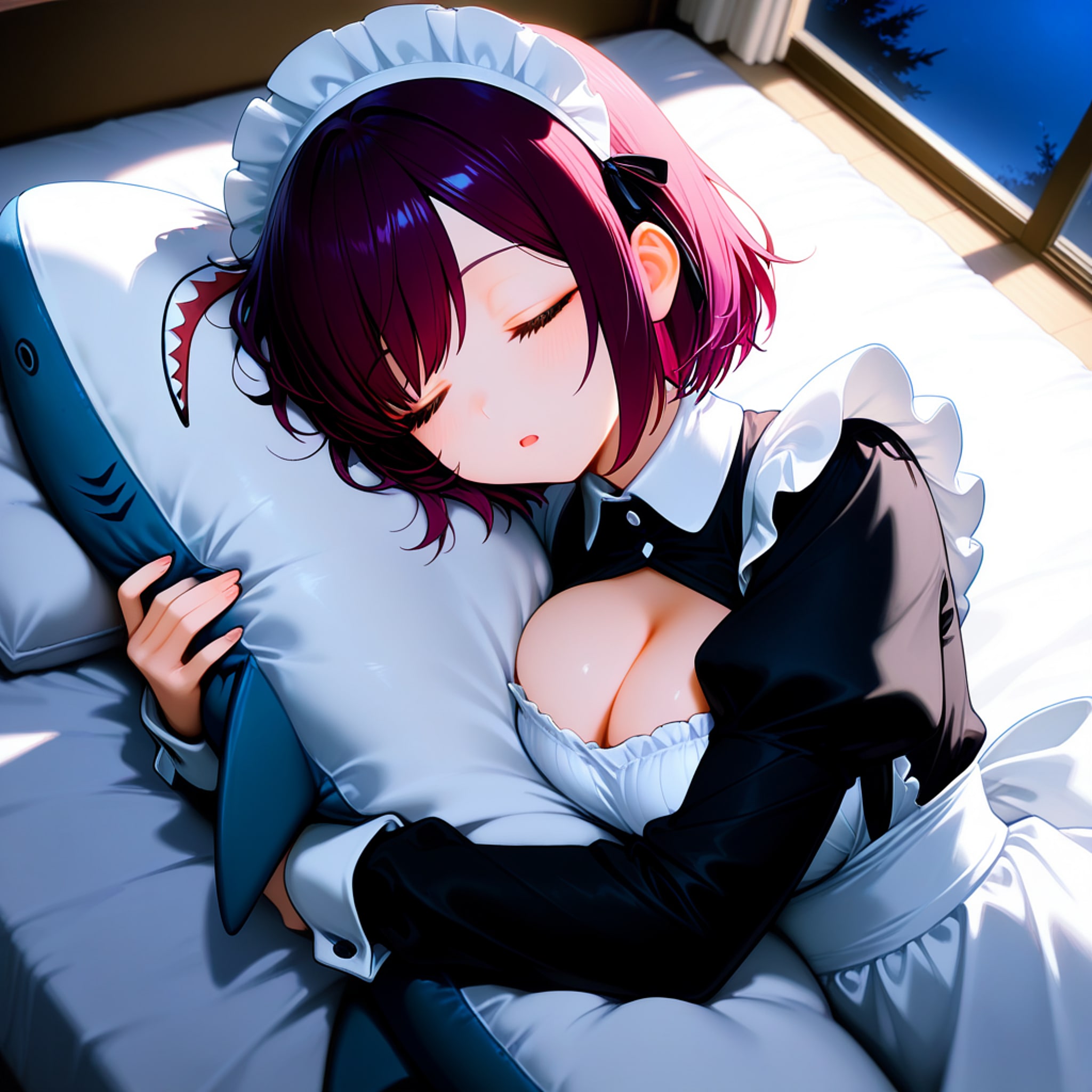 おやすみなさい（挨拶メイドの芽衣ちゃん） | の人気AIイラスト・グラビア