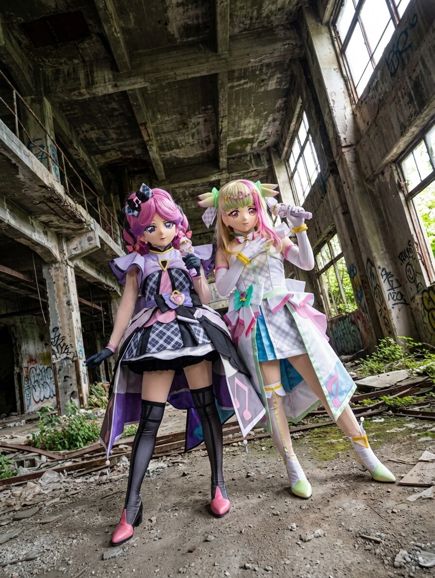 キュアズキューンとキュアキッスの着ぐるみ