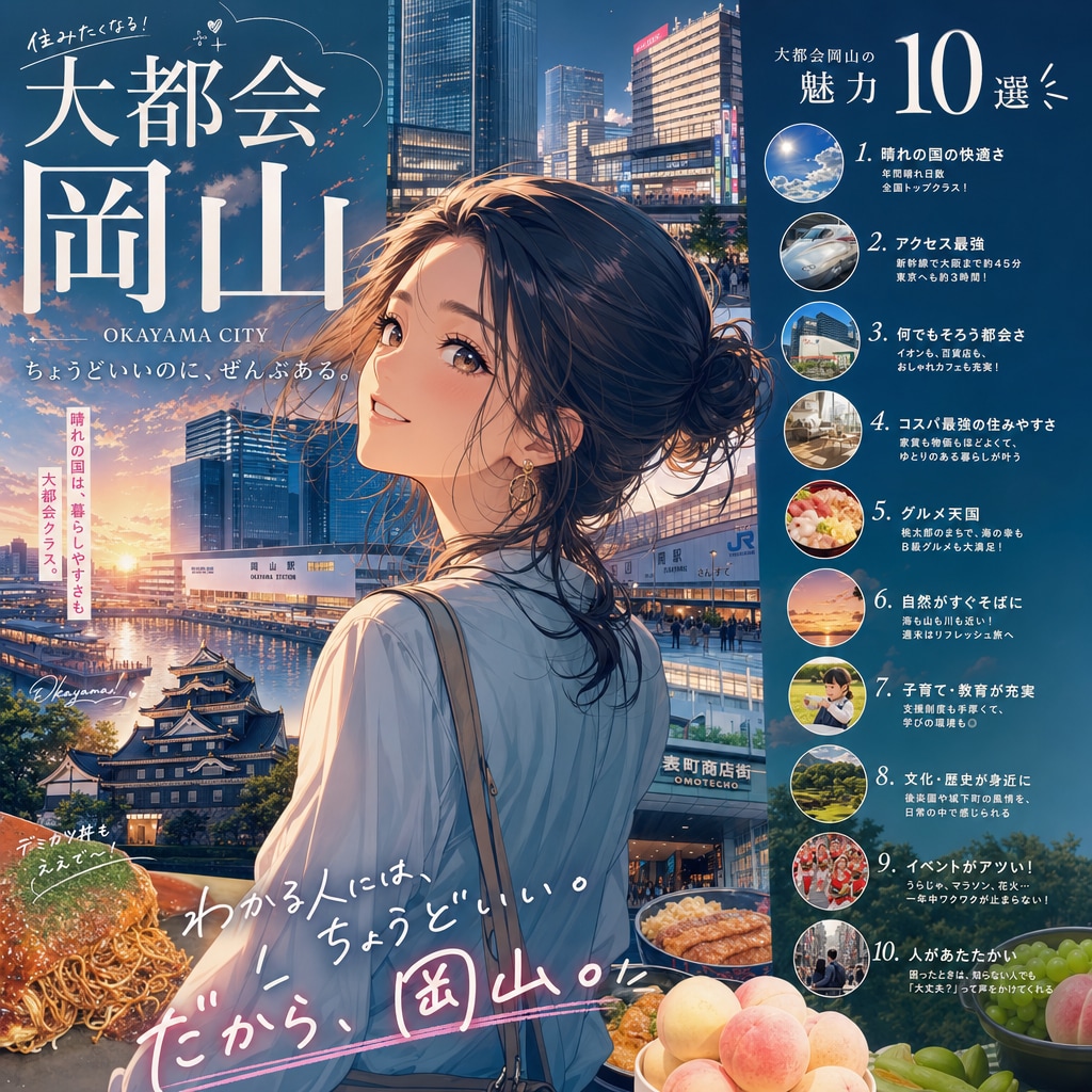 こられんせぇ(来たらいいよ)大都会岡山 | の人気AIイラスト・グラビア