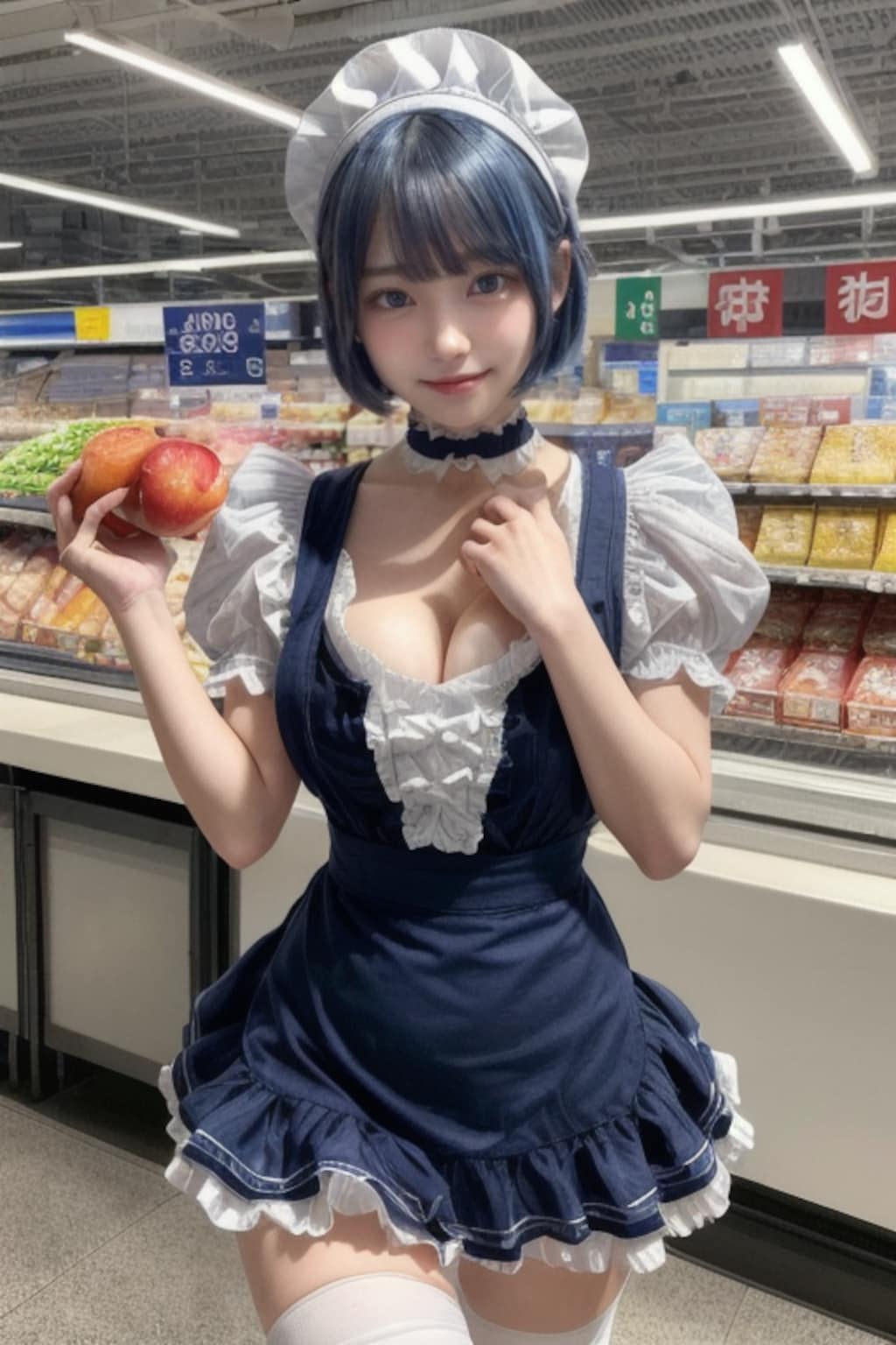 試食コーナーの看板娘