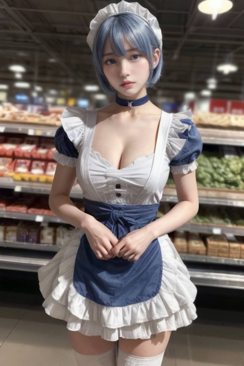 試食コーナーの看板娘