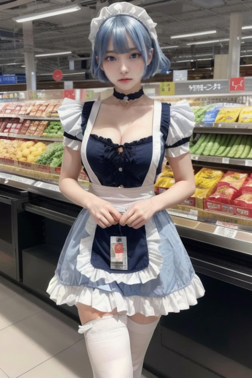 試食コーナーの看板娘