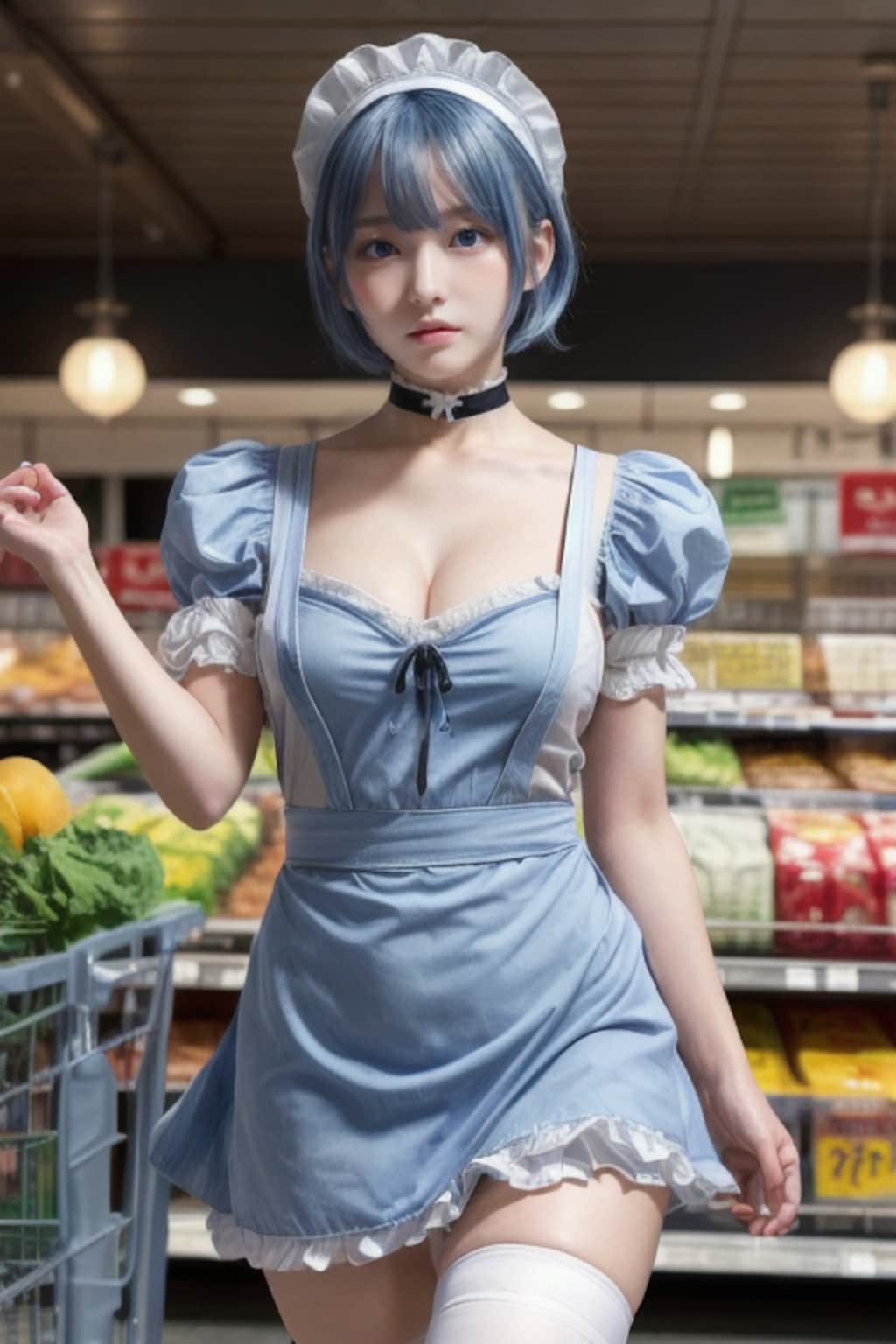 試食コーナーの看板娘