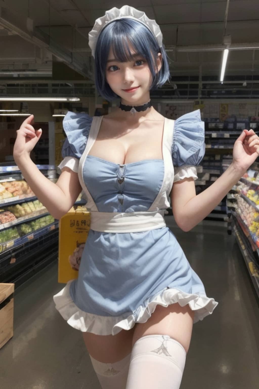 試食コーナーの看板娘