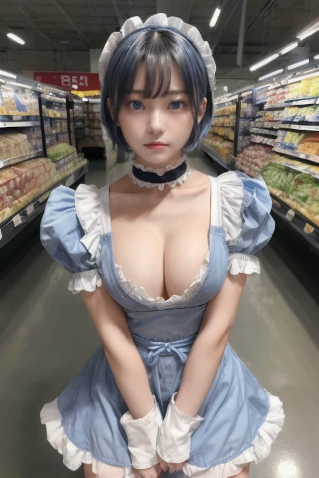 試食コーナーの看板娘