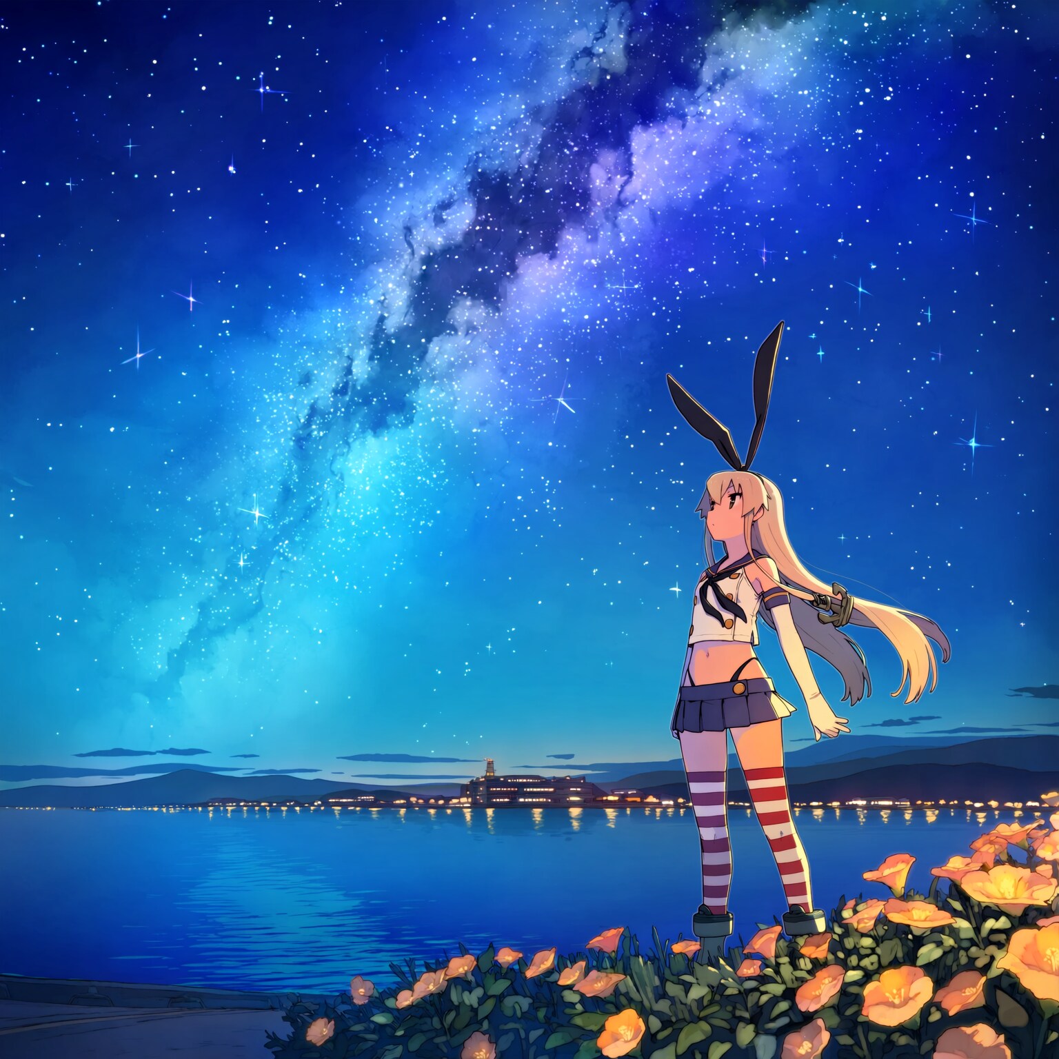 星空と島風