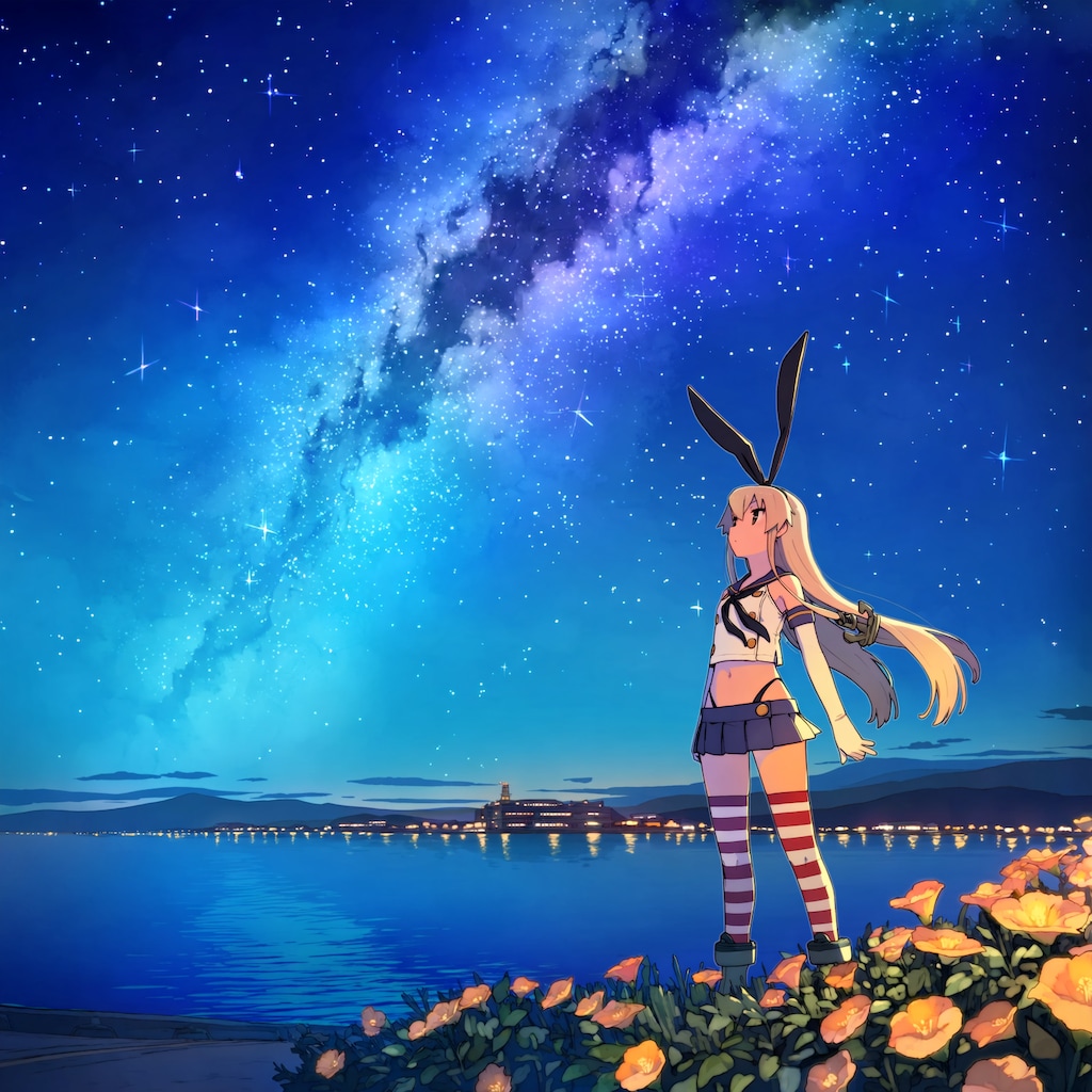 星空と島風