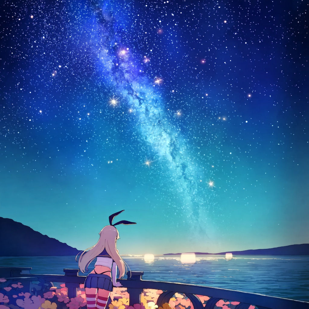 星空と島風