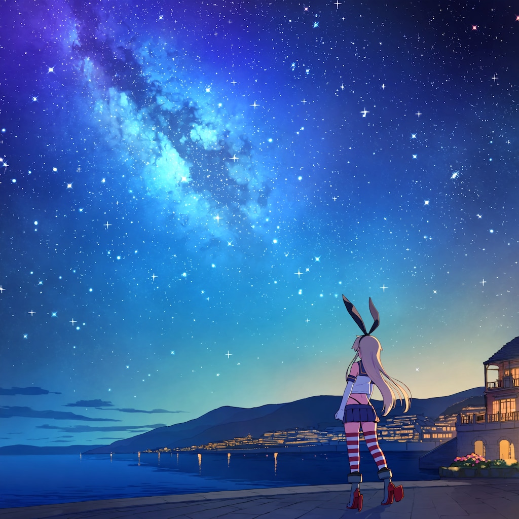 星空と島風