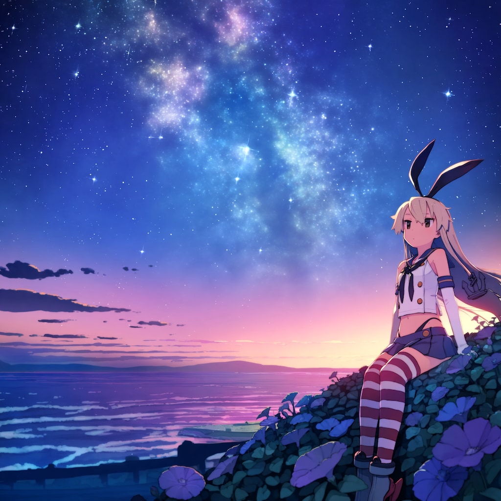 星空と島風