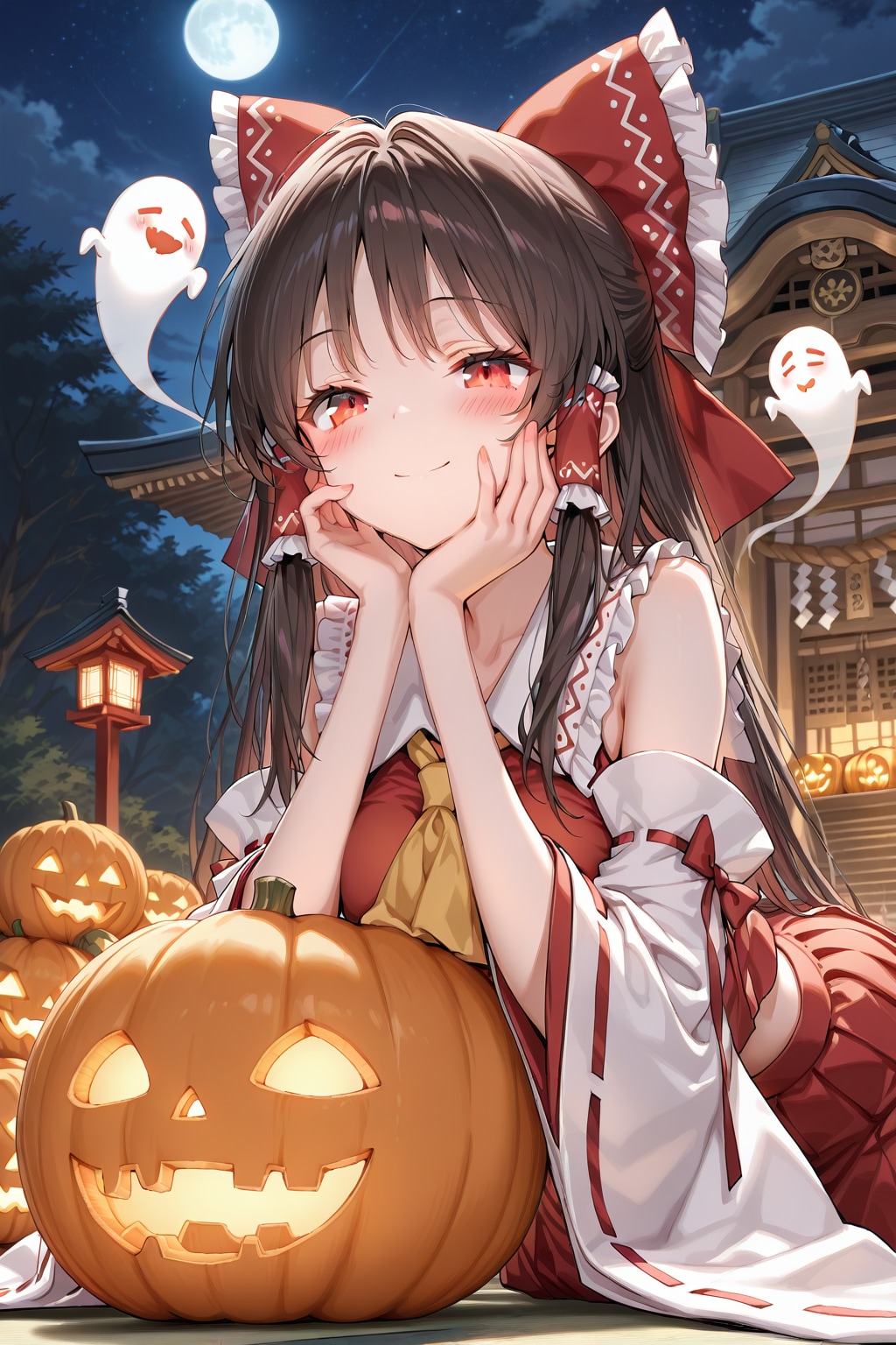 神社でハロウィン