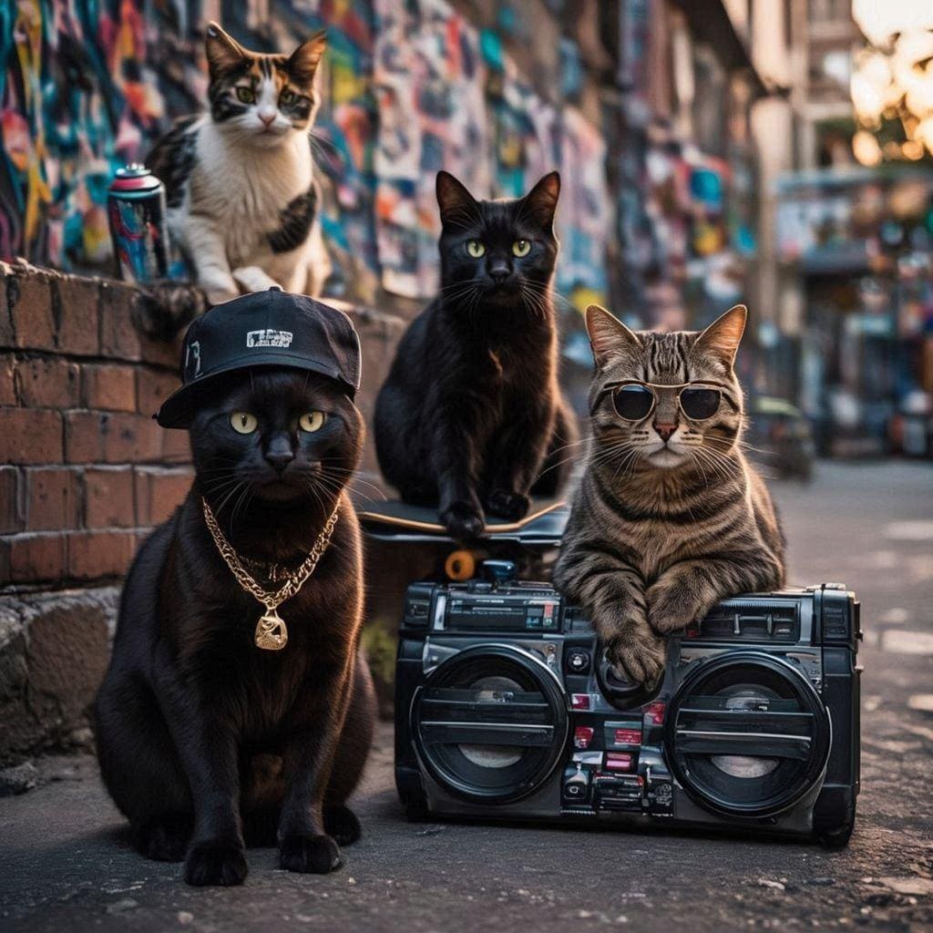 ヒップホップな猫