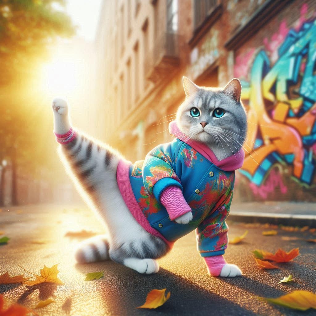 ヒップホップな猫