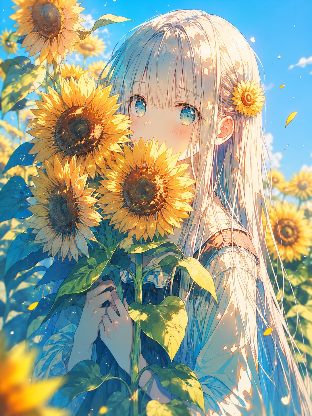 ひまわり越しの、夏。