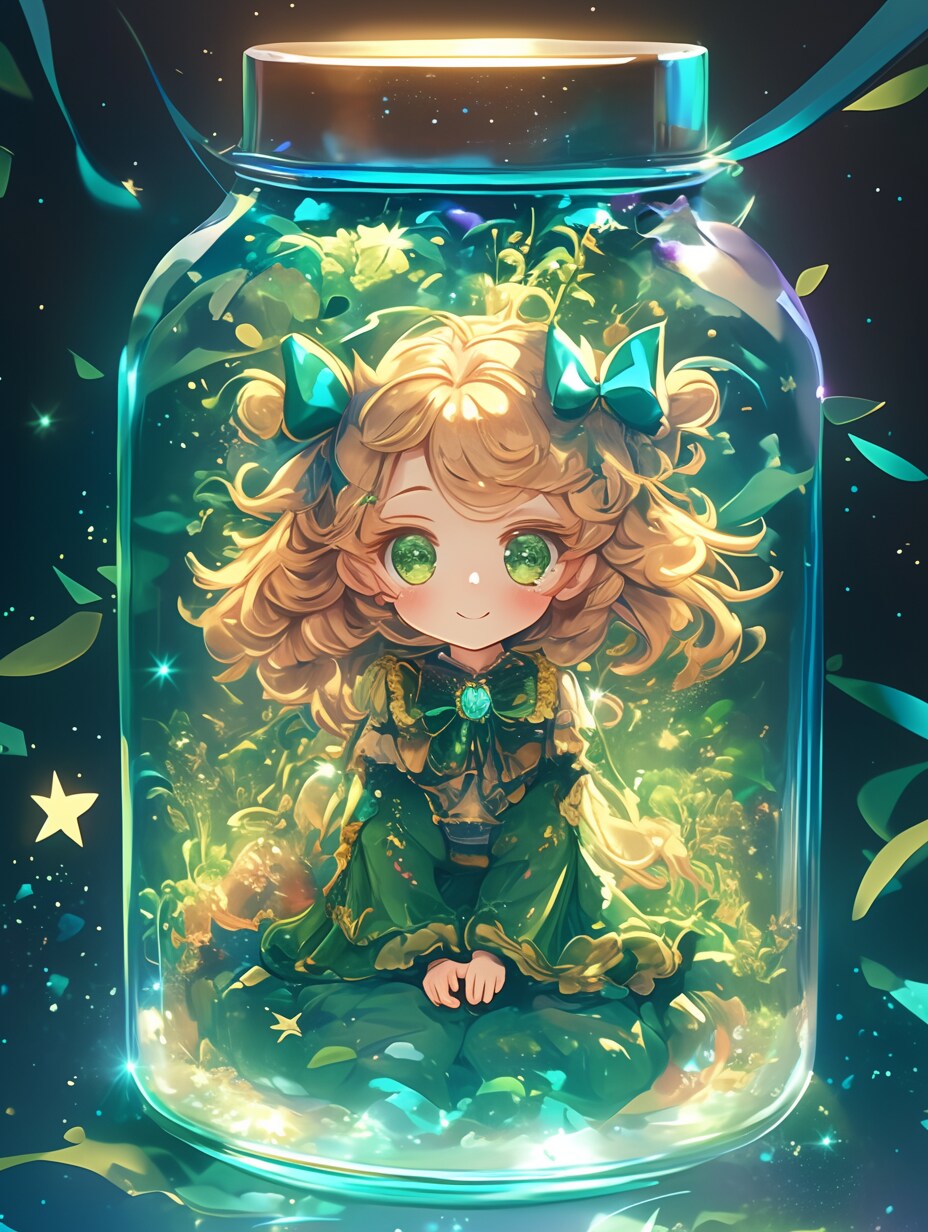 「瓶詰の少女」碧107 | の人気AIイラスト・グラビア