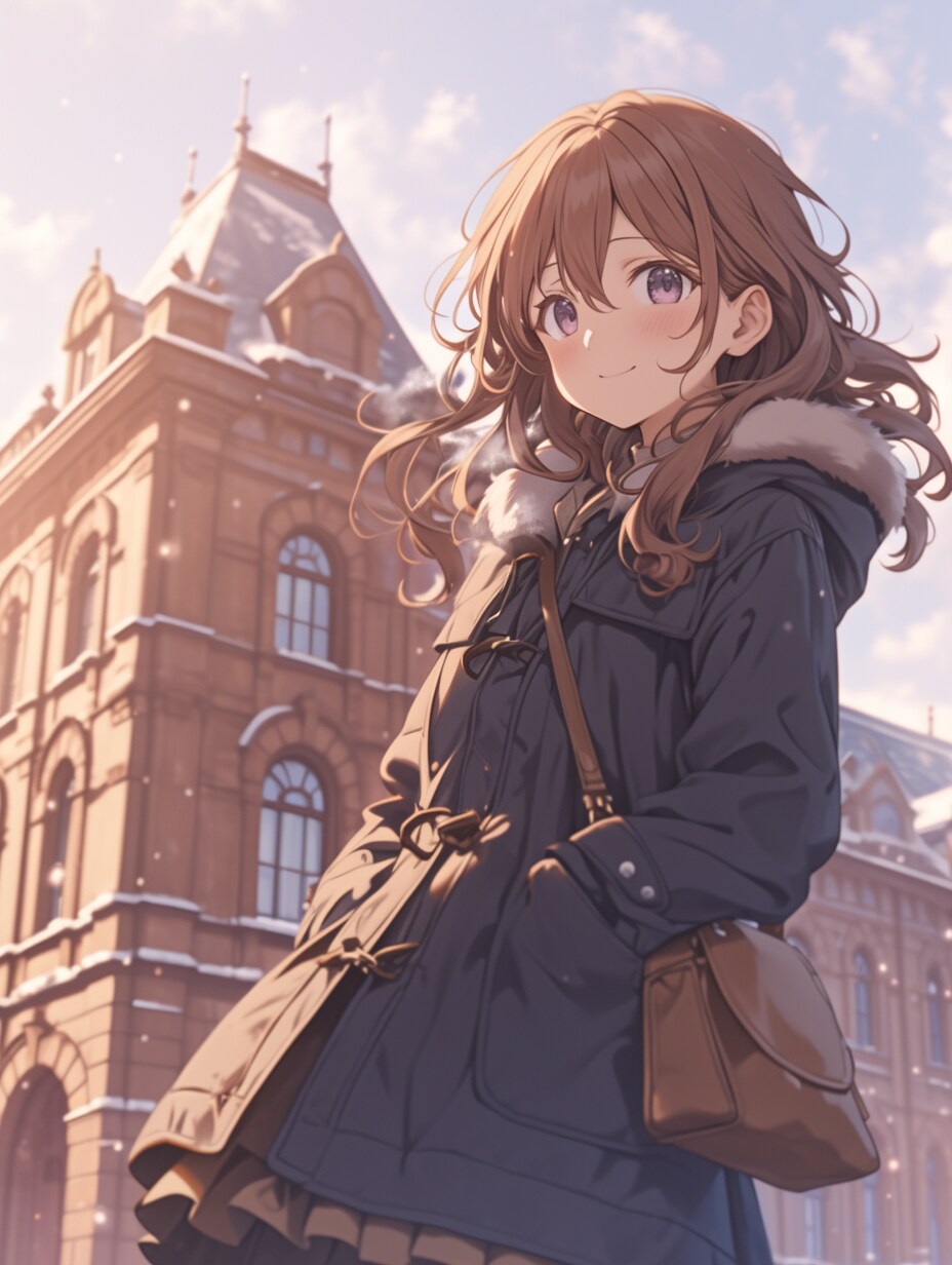 東京駅で待つ女の子 Girl waiting at Tokyo Station