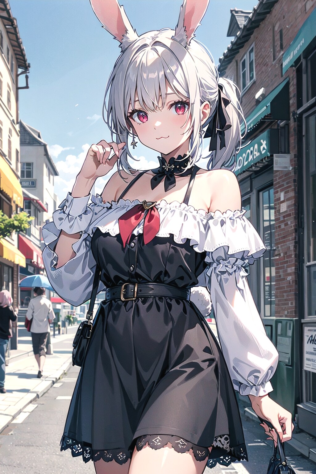 オフショルで猫口なのです🎶 | の人気AIイラスト・グラビア