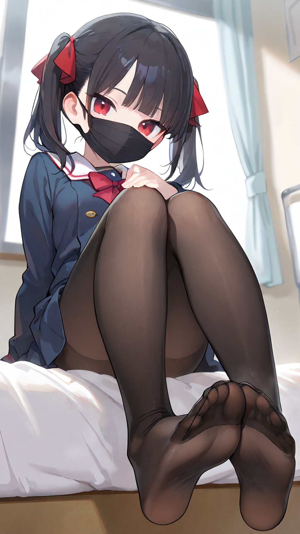 ツインテ黒マスクの足裏