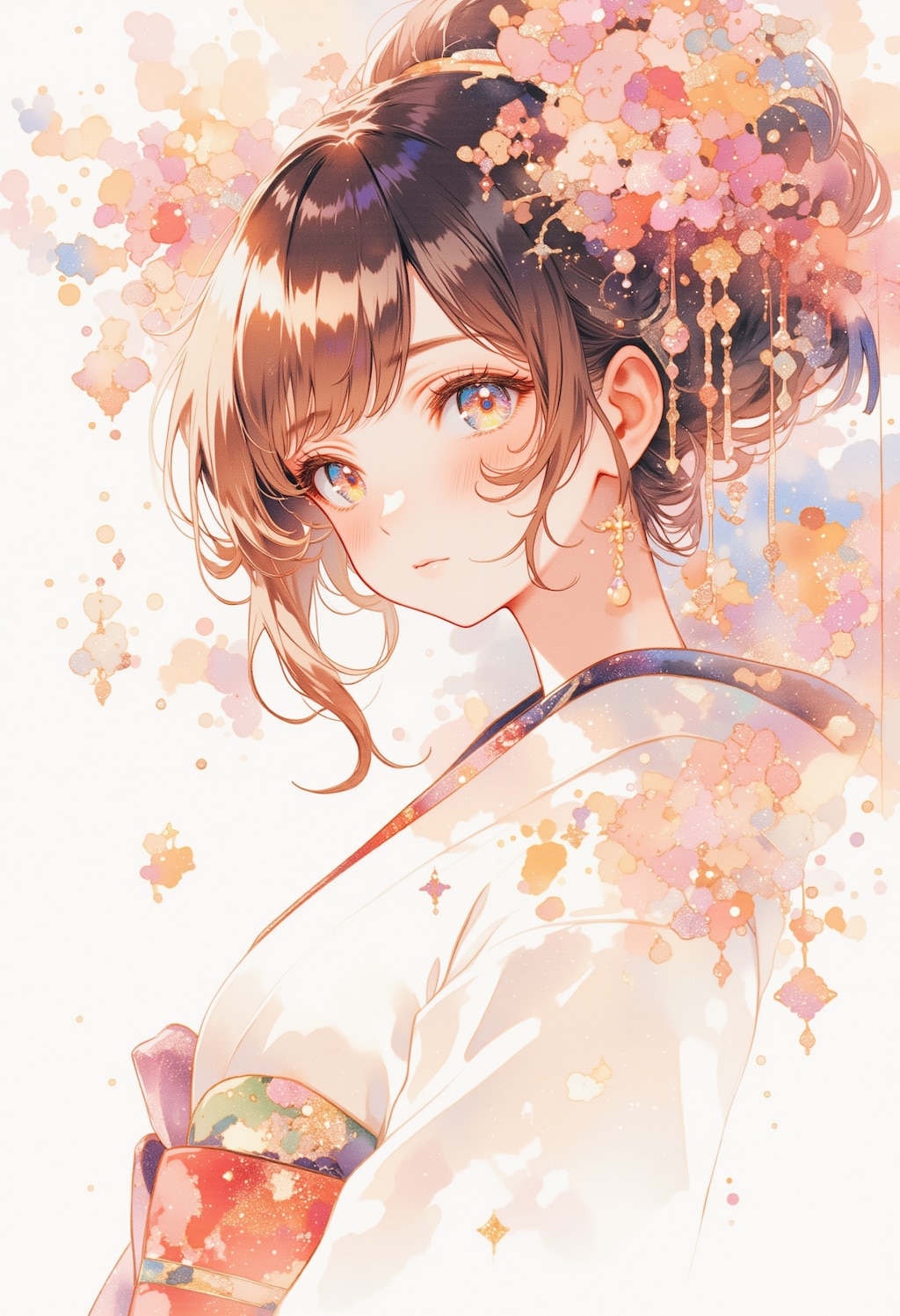 頬を赤くしている女性