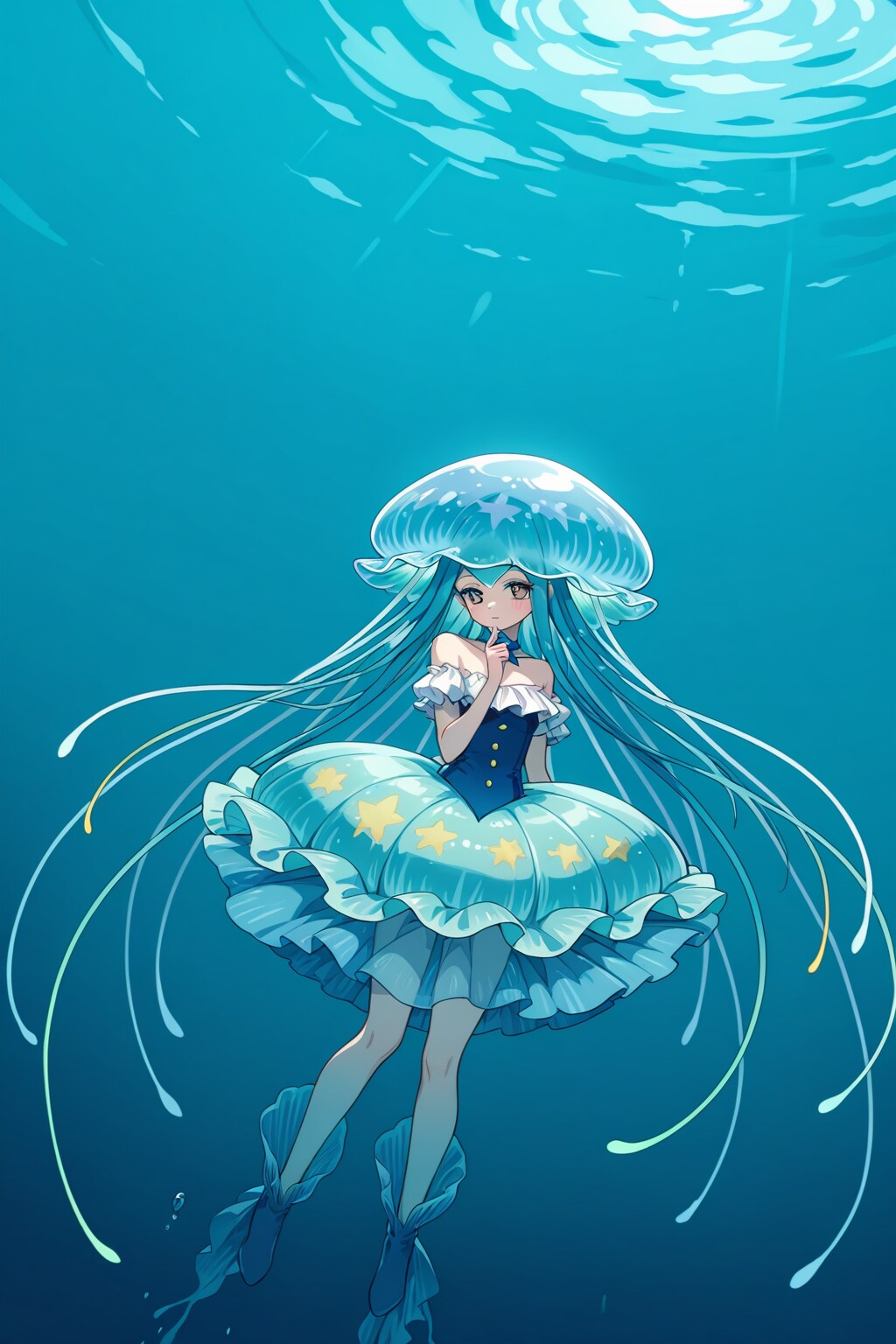 クラゲ娘 | の人気AIイラスト・グラビア