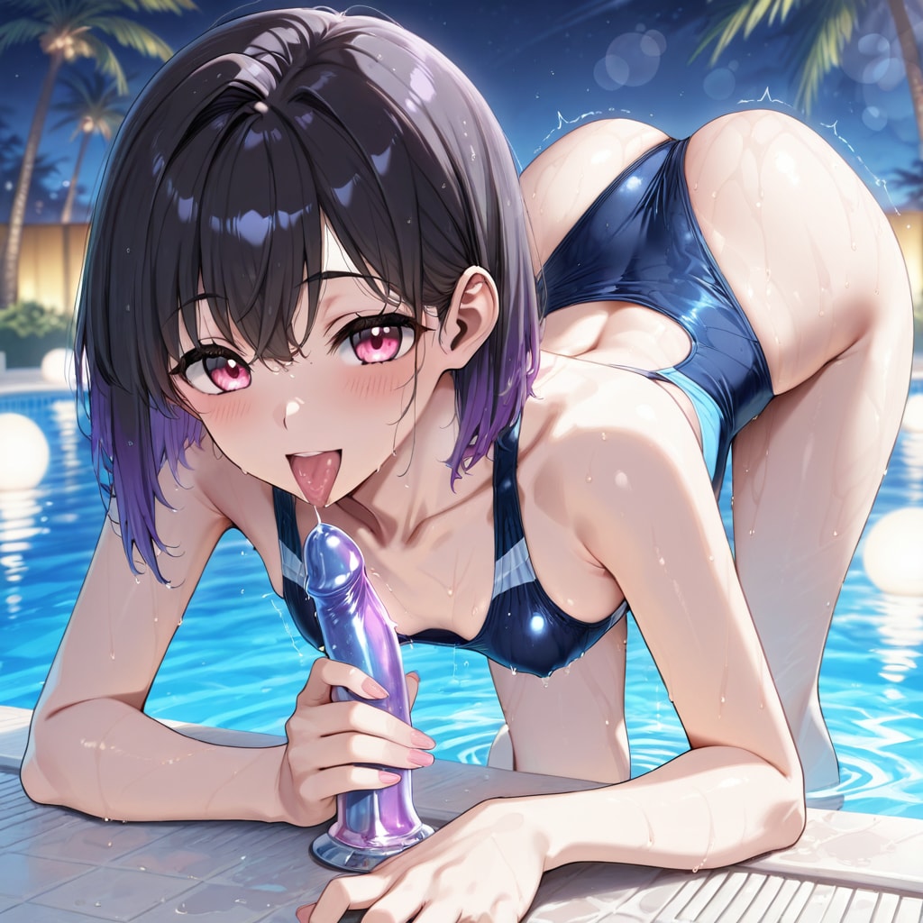 プールサイドでのべろべろ