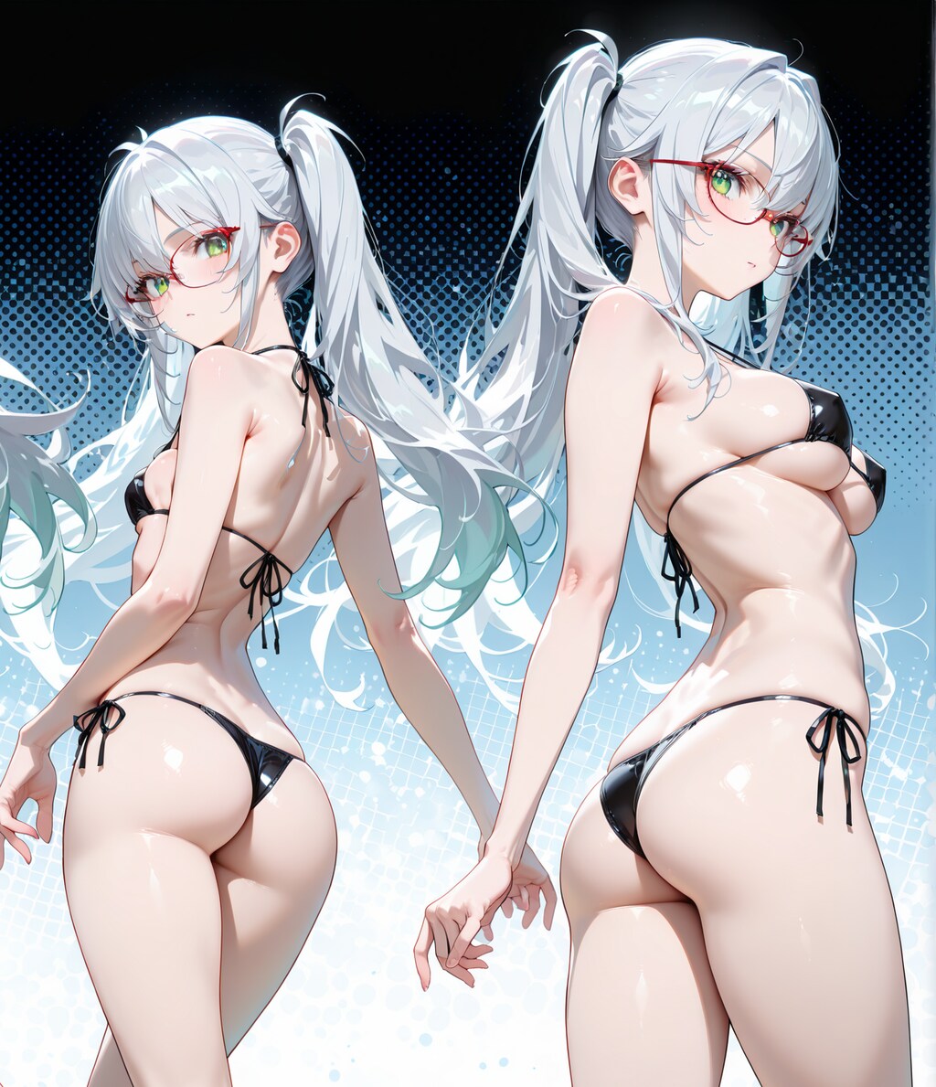 ツインテメガネっ娘♪　設定画風2