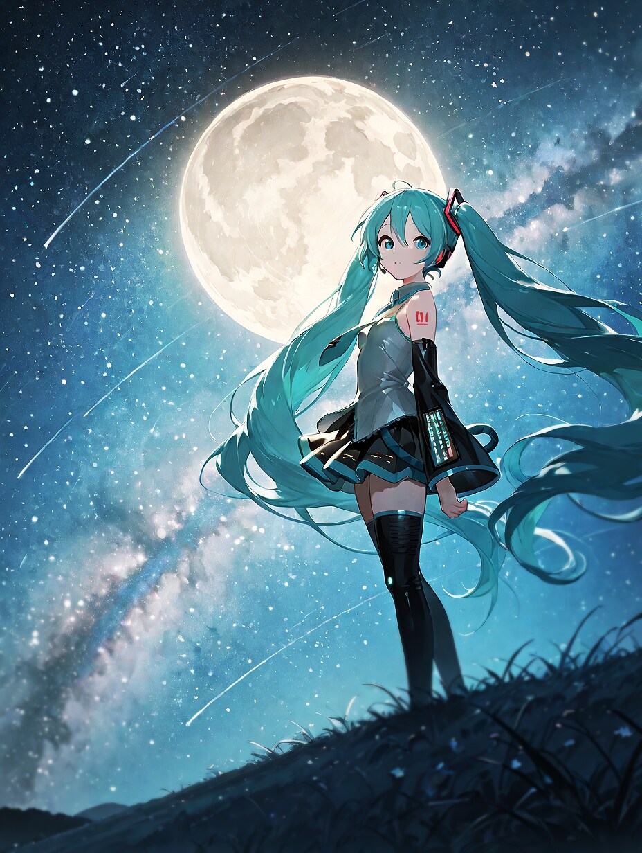 月光と天の川 | の人気AIイラスト・グラビア