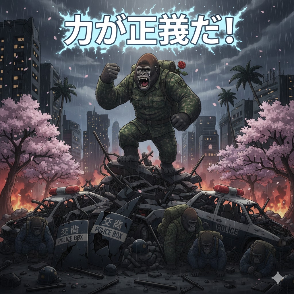 力が正義と主張するセンチメンタルゴリラ | の人気AIイラスト・グラビア