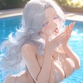 白雪月乃とマイクロビキニ 6枚目