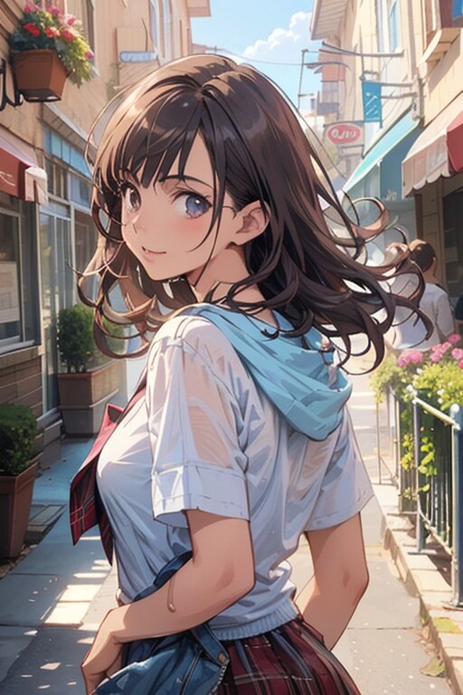 ギンガムチェックの女の子