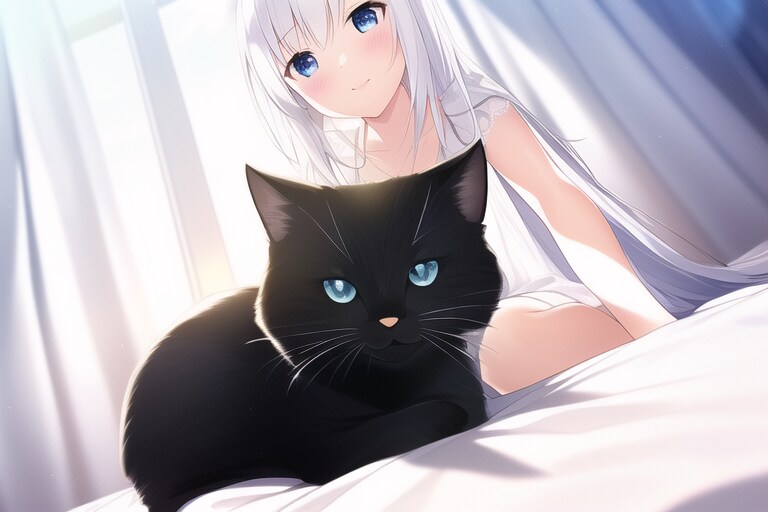 黒猫と目覚めの朝