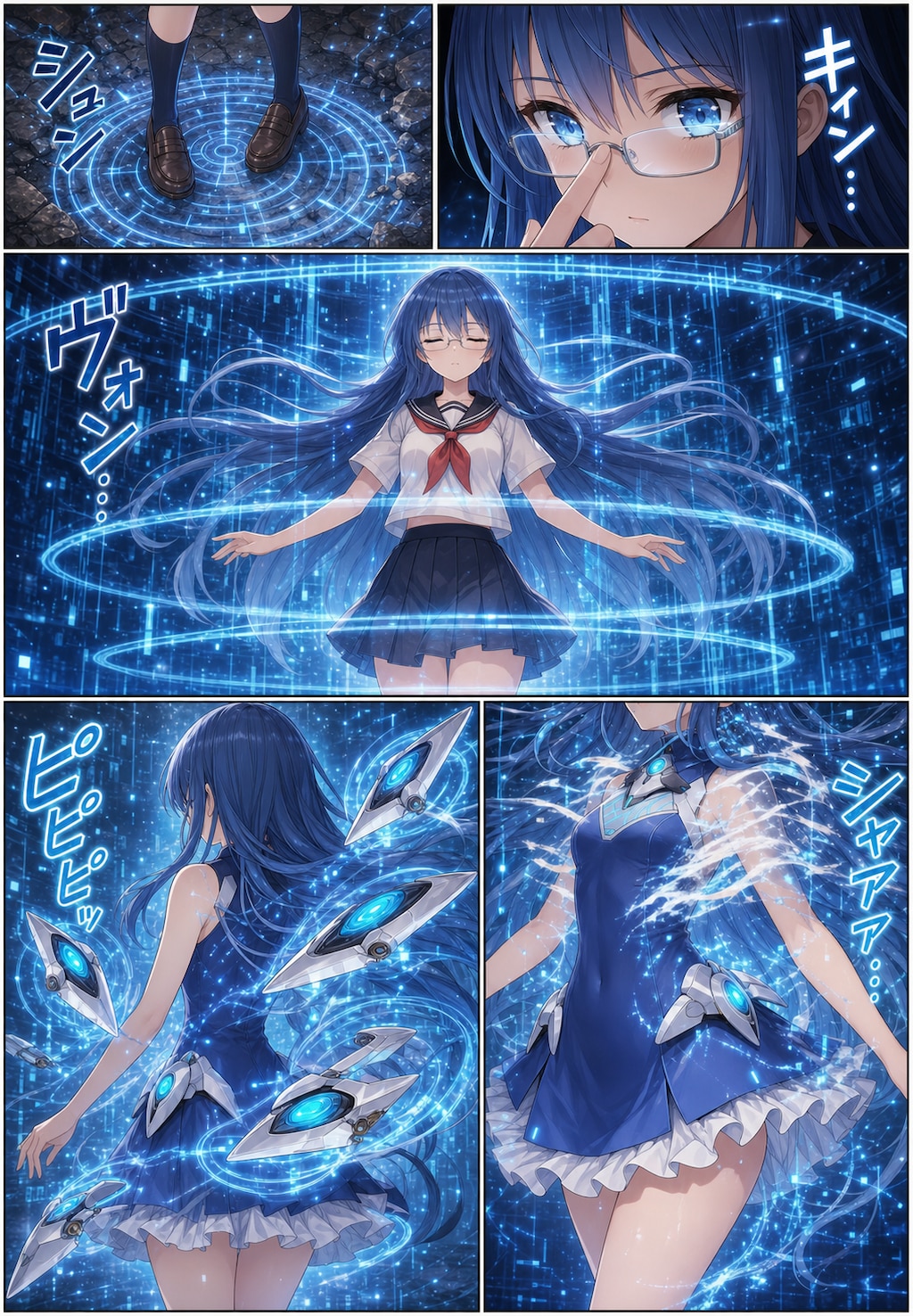 魔法少女の変身シーン