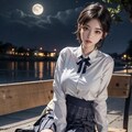 夜の公園で見かけた女子高生 5枚目