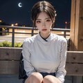 夜の公園で見かけた女子高生 3枚目