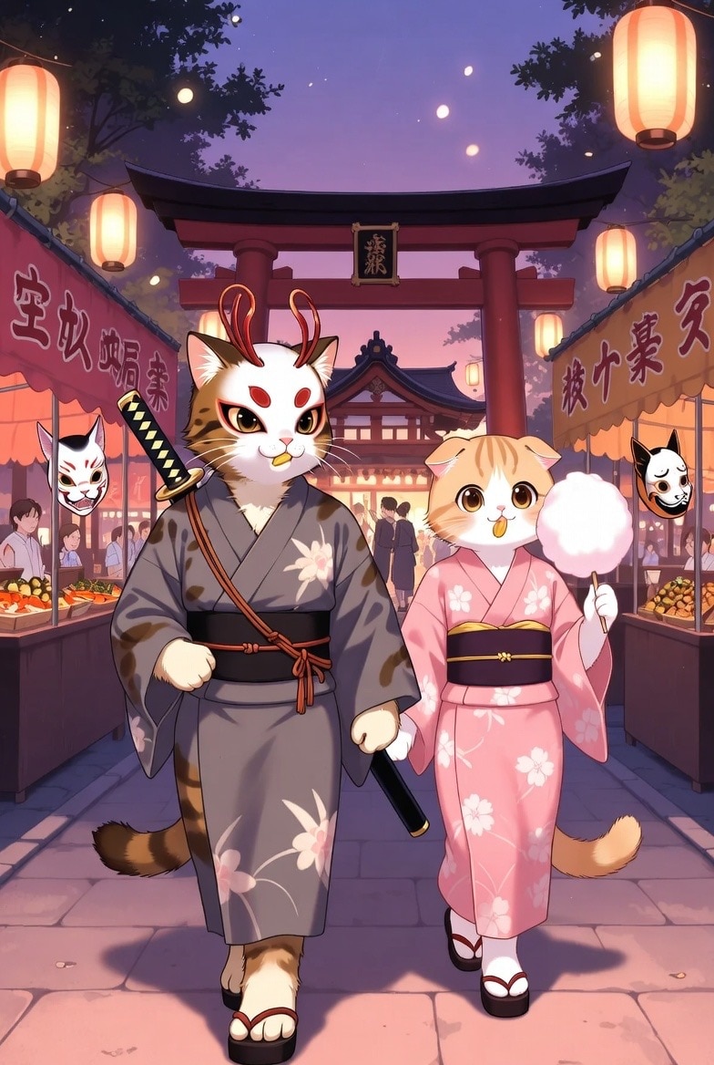 猫と祭り