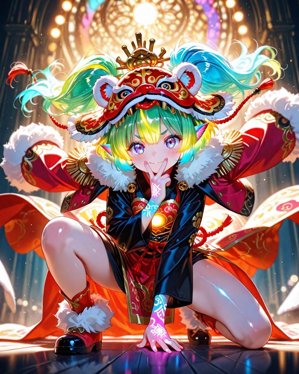 12枚）獅子舞ガール