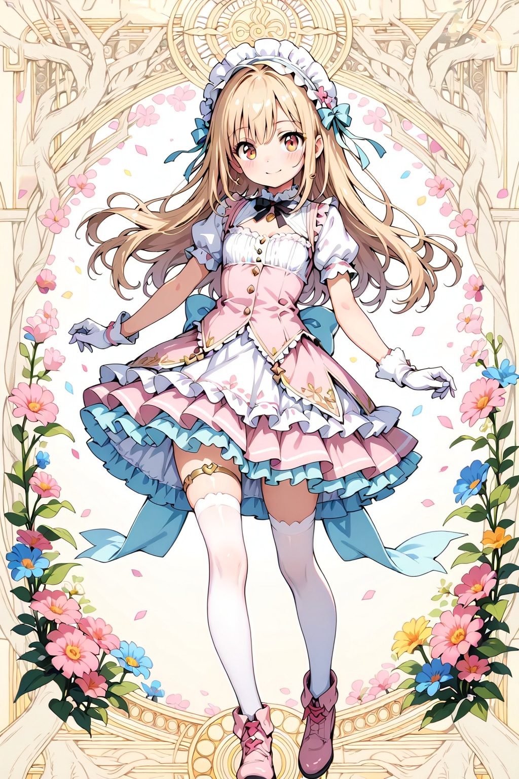 sweet-lolita style frilled maid dress