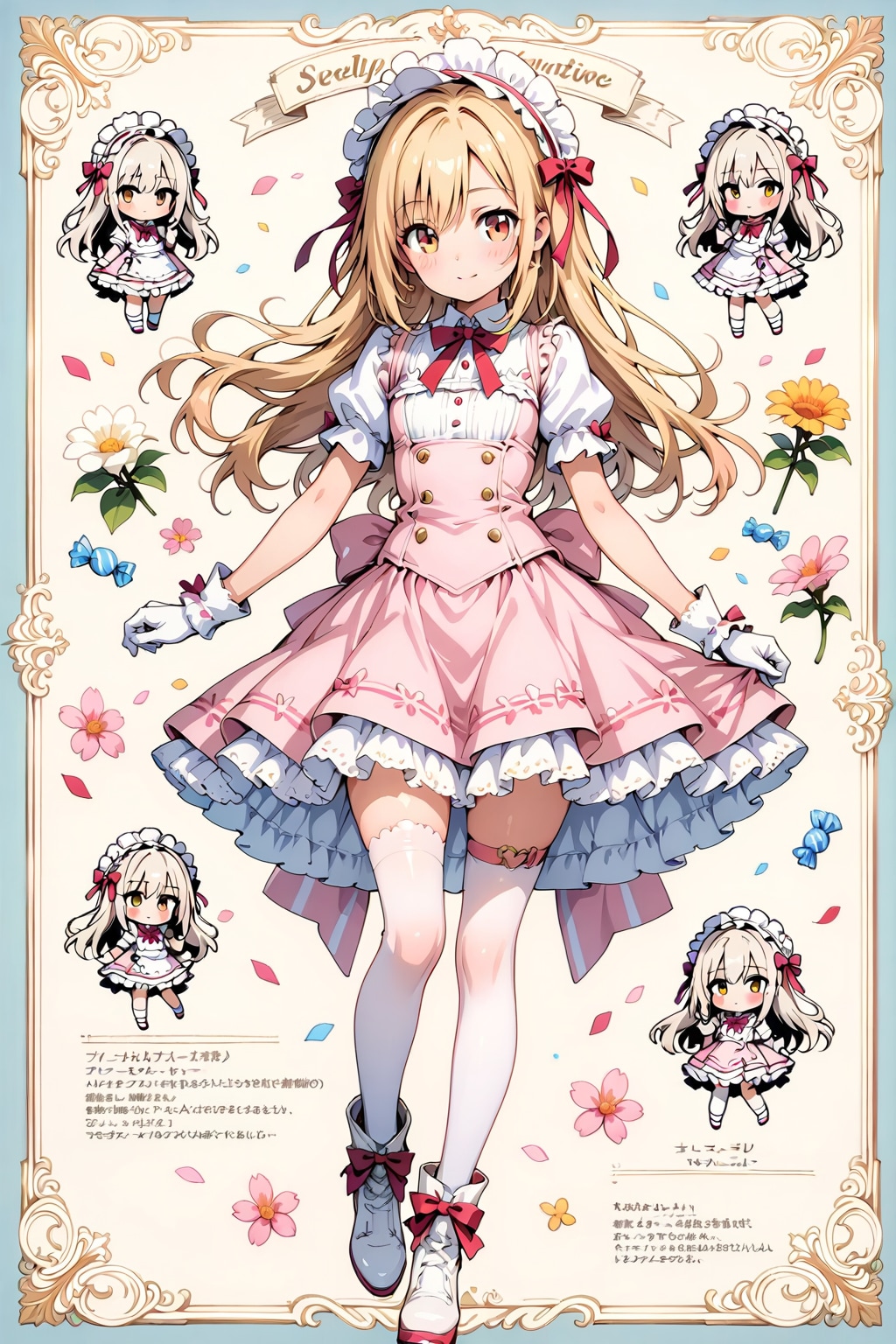 sweet-lolita style frilled maid dress | の人気AIイラスト・グラビア