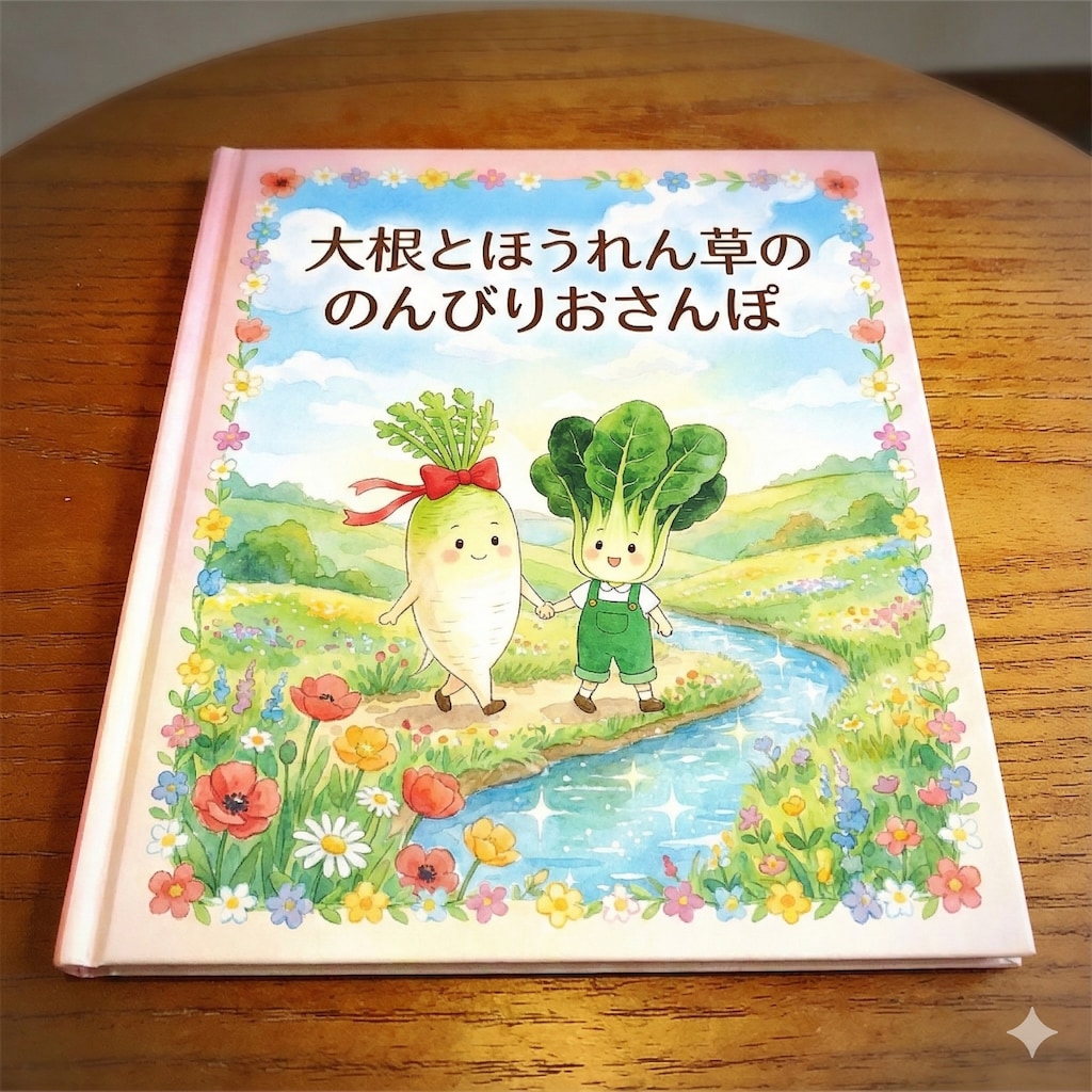 大根とほうれん草の のんびりおさんぽ