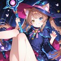 猫の魔女 （1枚目：chatGPT、2枚目：PHOENIX） 2枚目