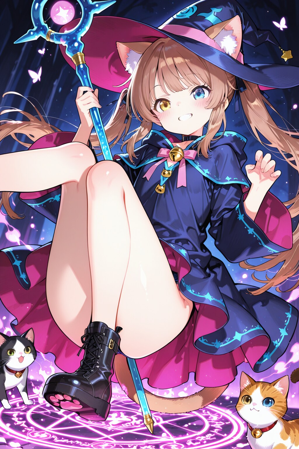 猫の魔女 （1枚目：chatGPT、2枚目：PHOENIX）