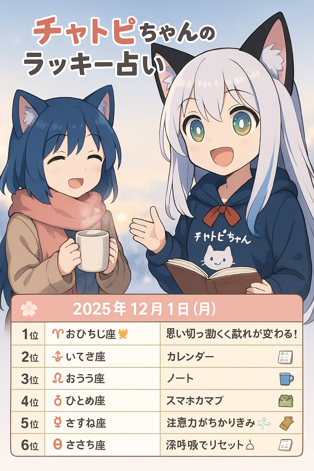 チャトピちゃん占い(12/01)