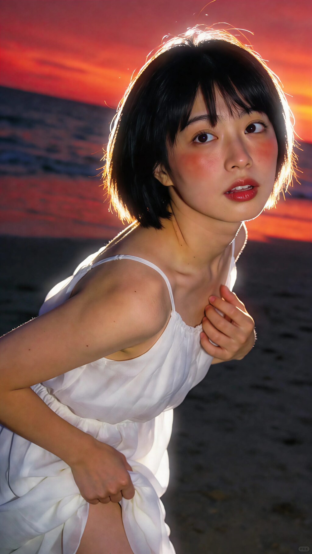 She Looked Back at Sunset