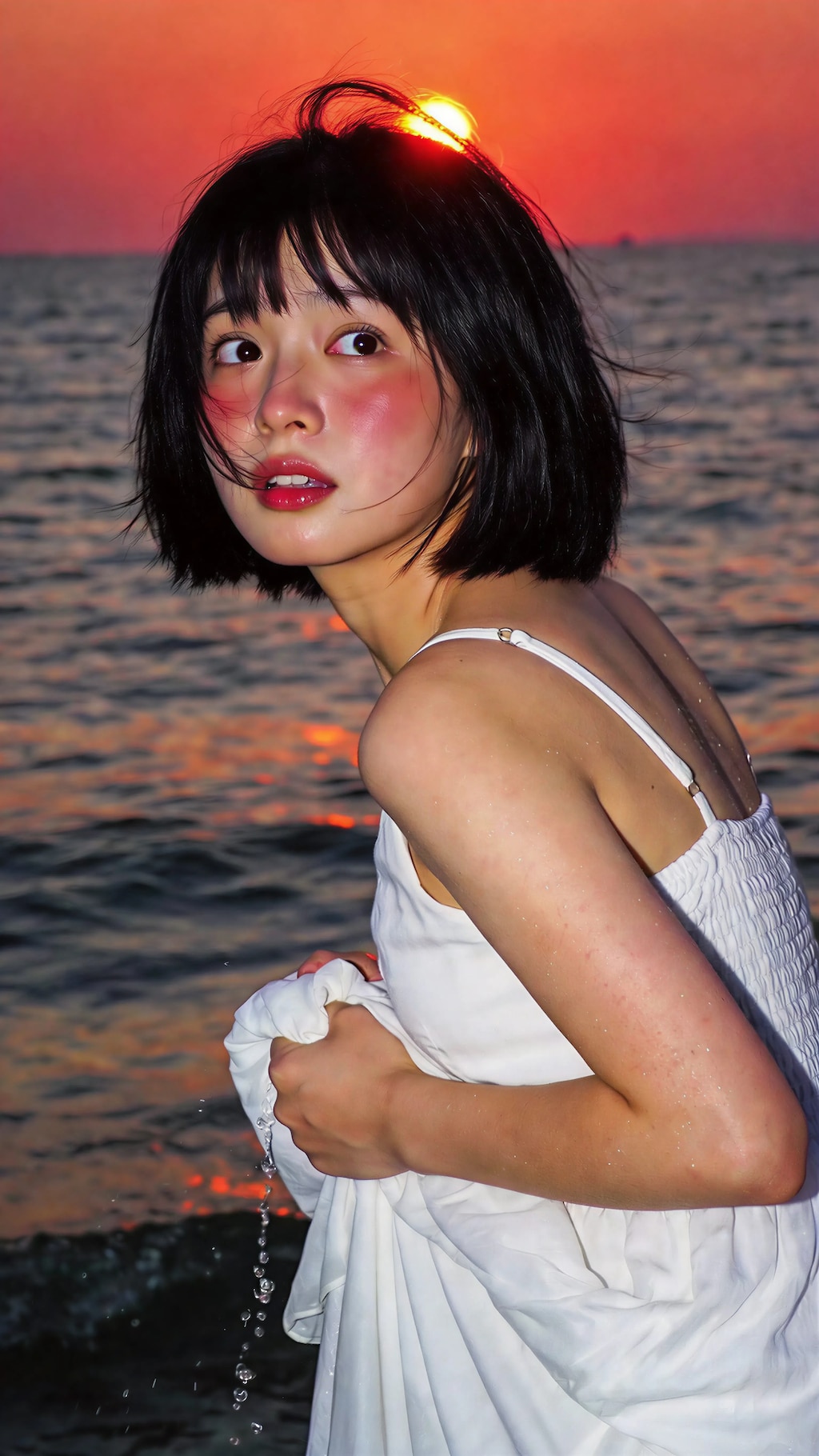 She Looked Back at Sunset